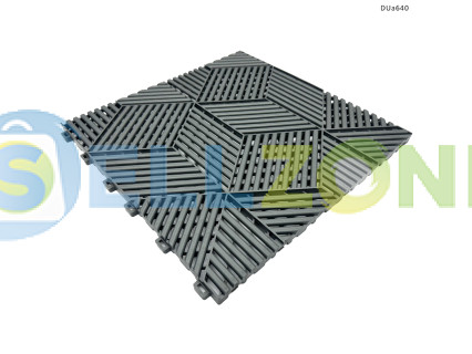 Πλακάκι PVC για αρθρωτά δάπεδα γκαράζ – γκρι τρισδιάστατο σχέδιο - DUa640